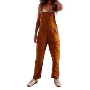 Free People Orange Jumpsuit